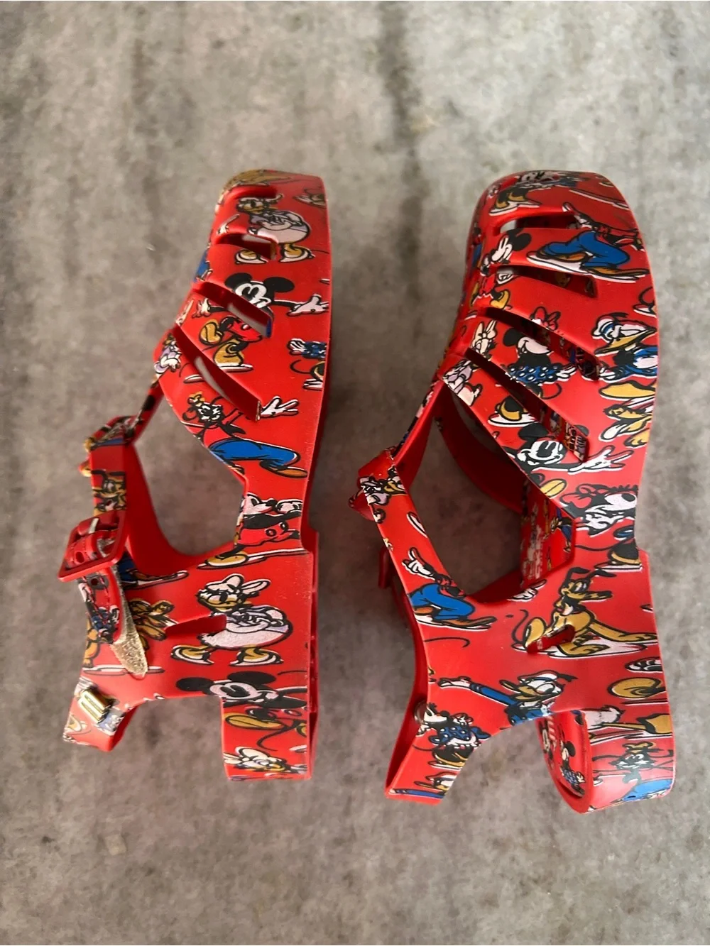 Mini Melissa x Disney Red Mickey Kids Jelly Sandals Size 10